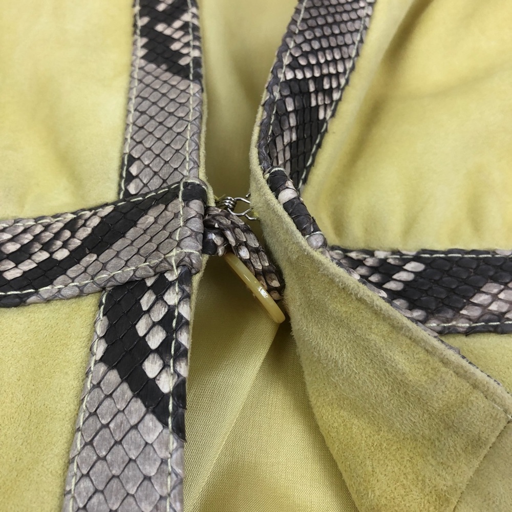 Valentino | Women’s Lime Green Python Skin Blazer - Picture 12 of 16